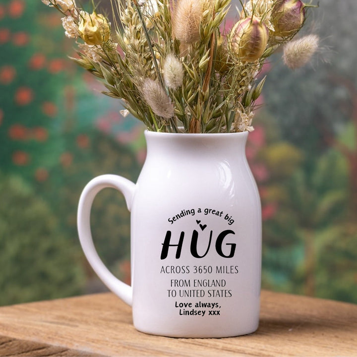 Personalised Vase - A Hug Across the Miles