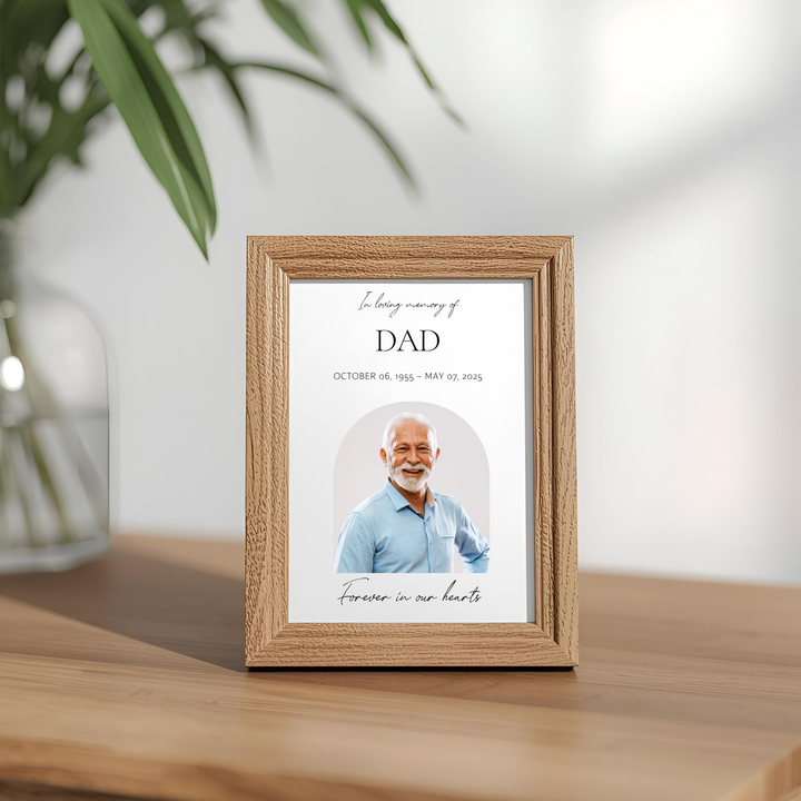 “Forever in Our Hearts” Memorial Photo Frame