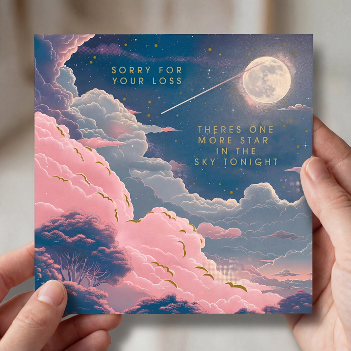 Moonlit Sky Sympathy Greeting Card
