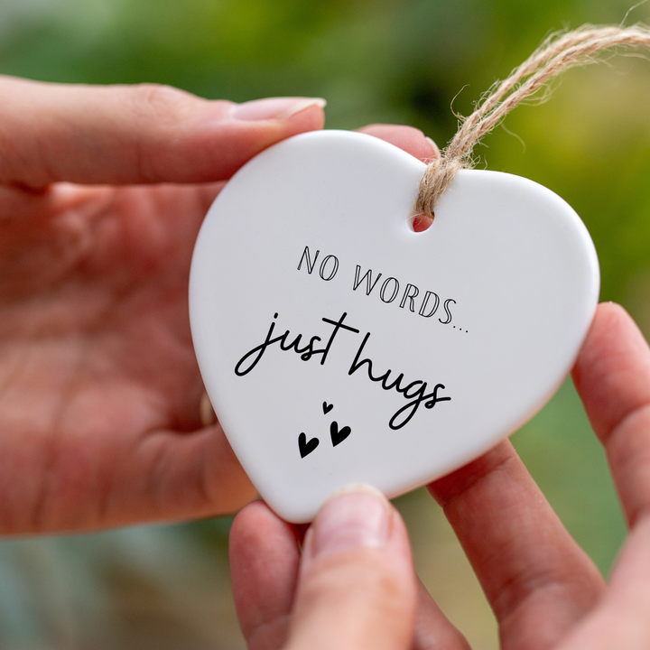 Heart Ceramic Keepsake - No Words Just Hugs