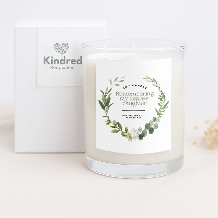 Personalised Remembering My Dearest (Role)... Remembrance Candle