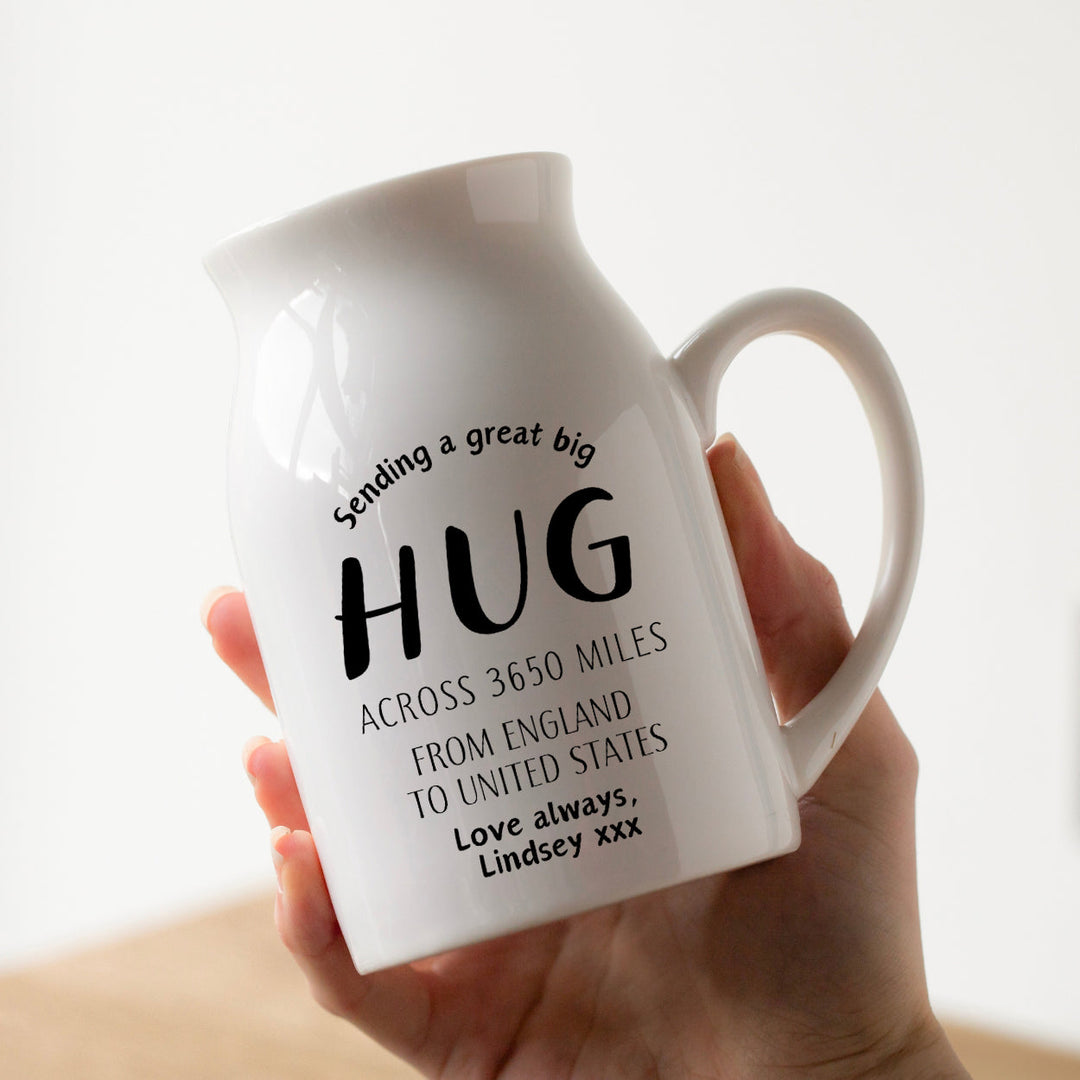 Personalised Vase - A Hug Across the Miles