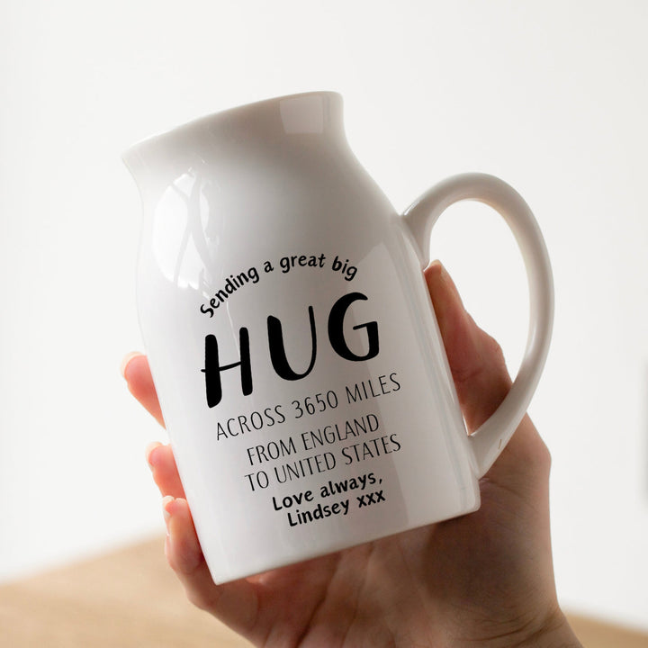 Personalised Vase - A Hug Across the Miles